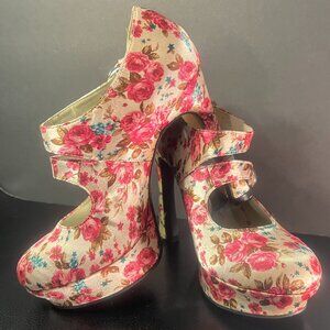 Rck Bella Floral Pumps, Size 7.5